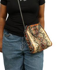 STELLA MCCARTNEY FALABELLA PYTHON PRINT SHOULDER BAG