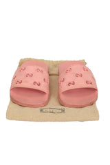 Gucci EU 35 Pink Rubber Gg Cut Slider 