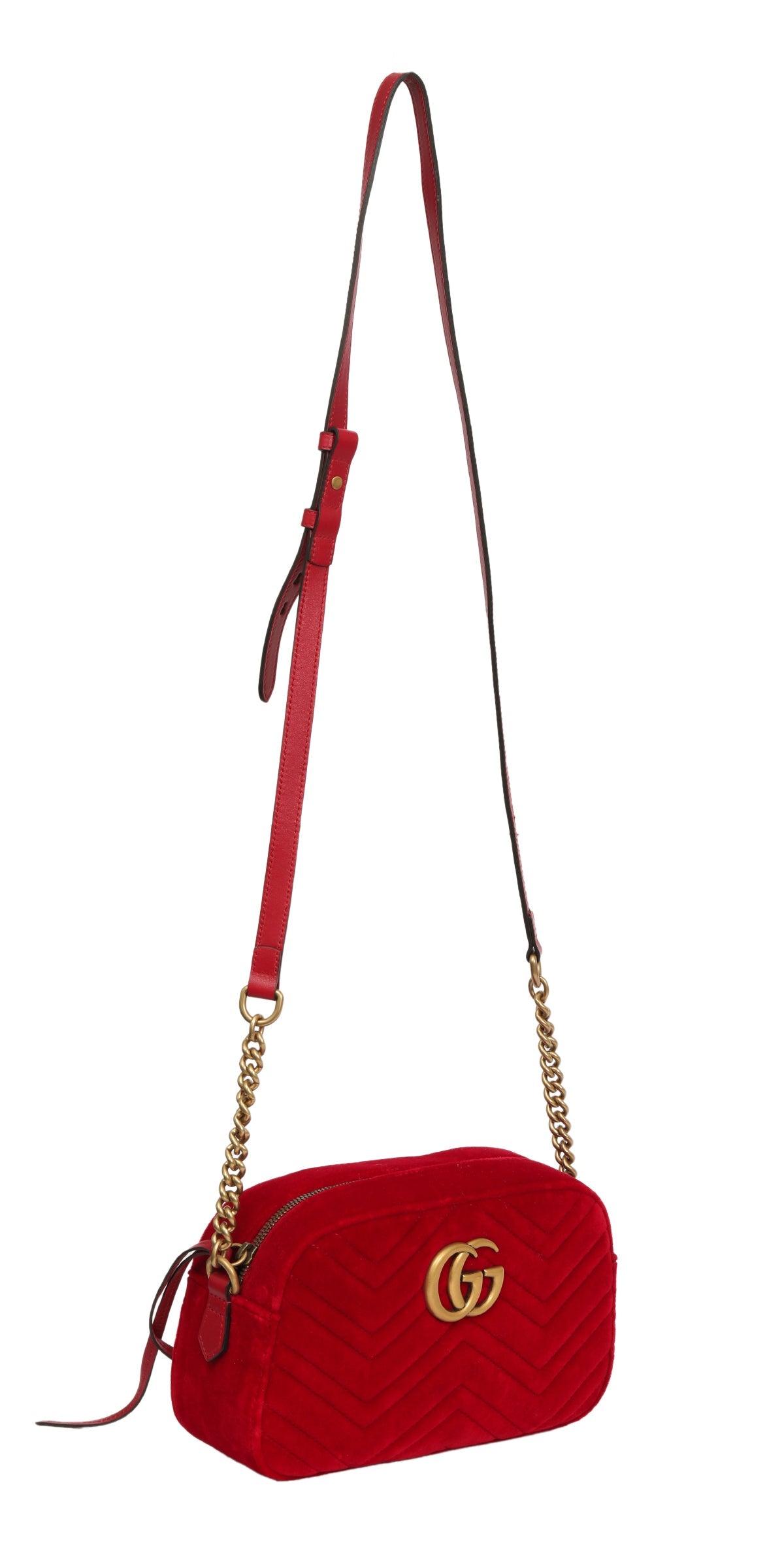 Gucci Gg Marmont Small Camera Velvet Sling Bag 