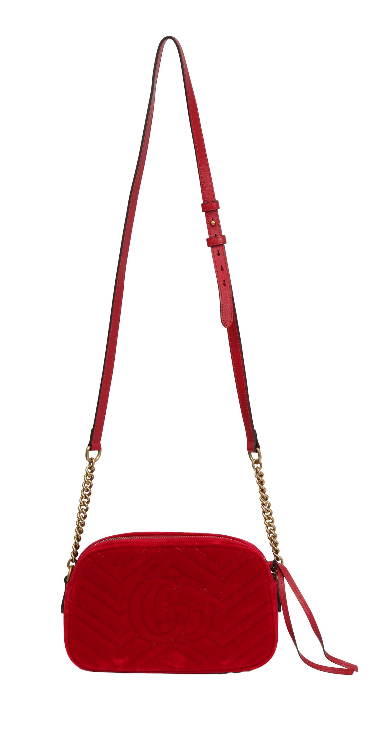 Gucci Gg Marmont Small Camera Velvet Sling Bag 