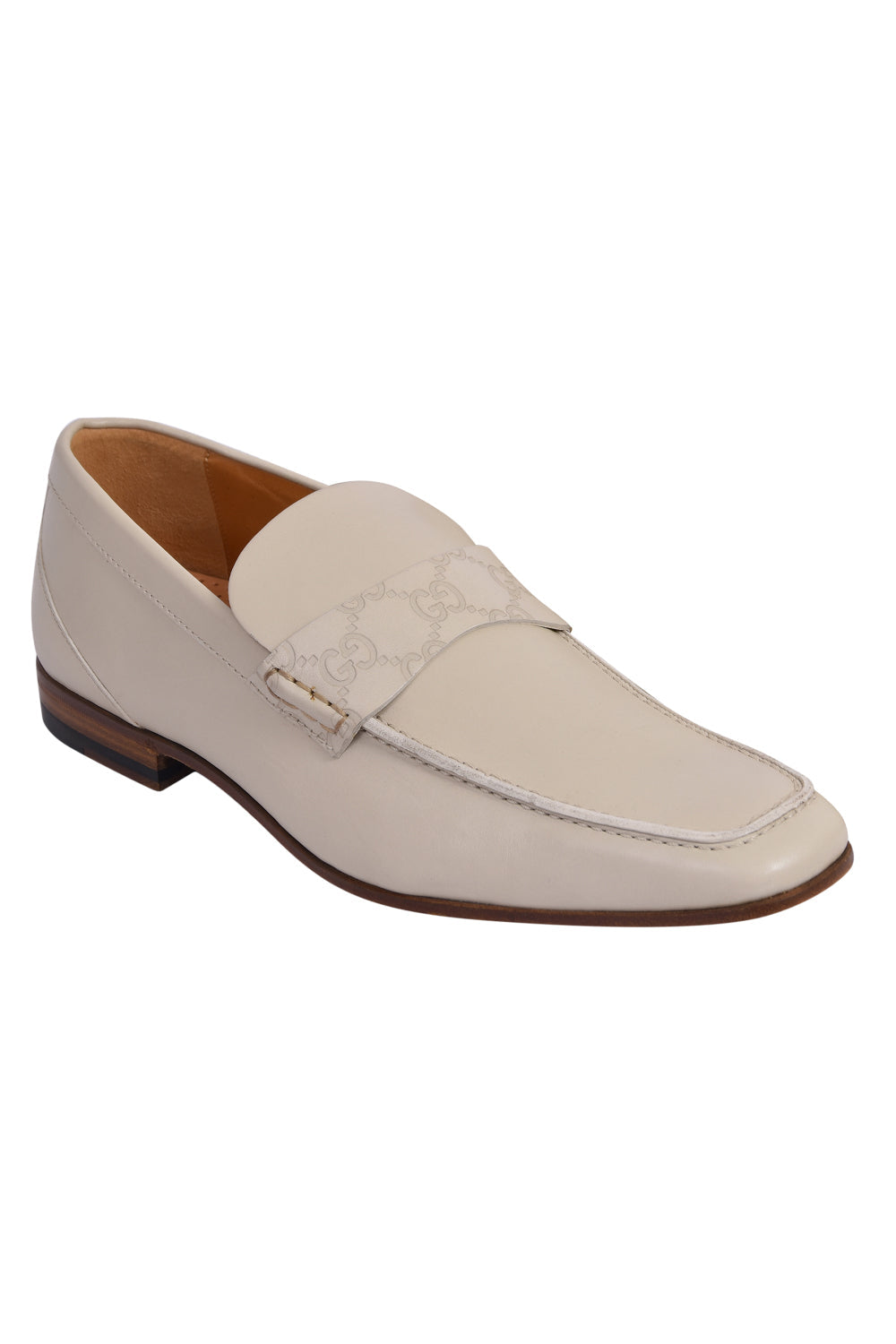 Gucci EU 40.5 Guccissima White Loafers 