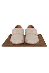 Gucci EU 40.5 Guccissima White Loafers 