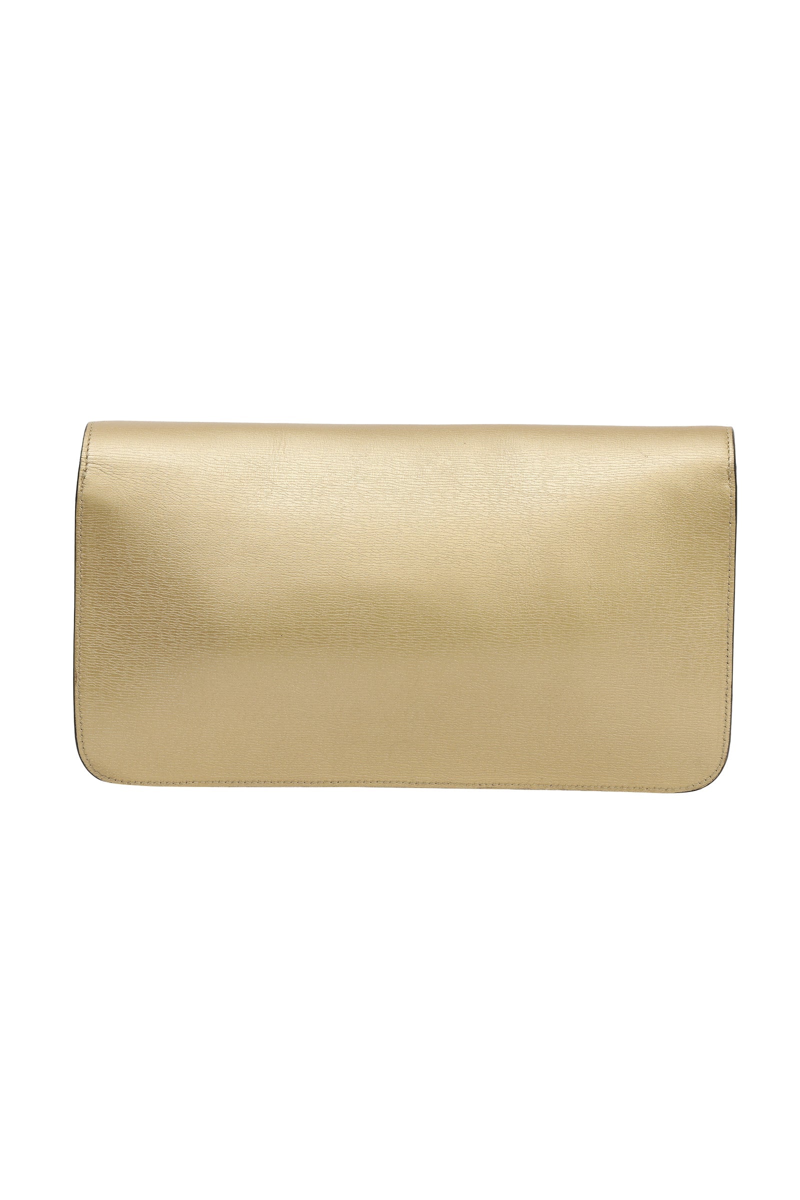 Gucci Metallic Leather Horse Bit Clutch 
