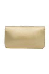 Gucci Metallic Leather Horse Bit Clutch 