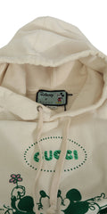 Gucci Size Xs Disney Mickey Minnie Printed Logo White Hoodie 