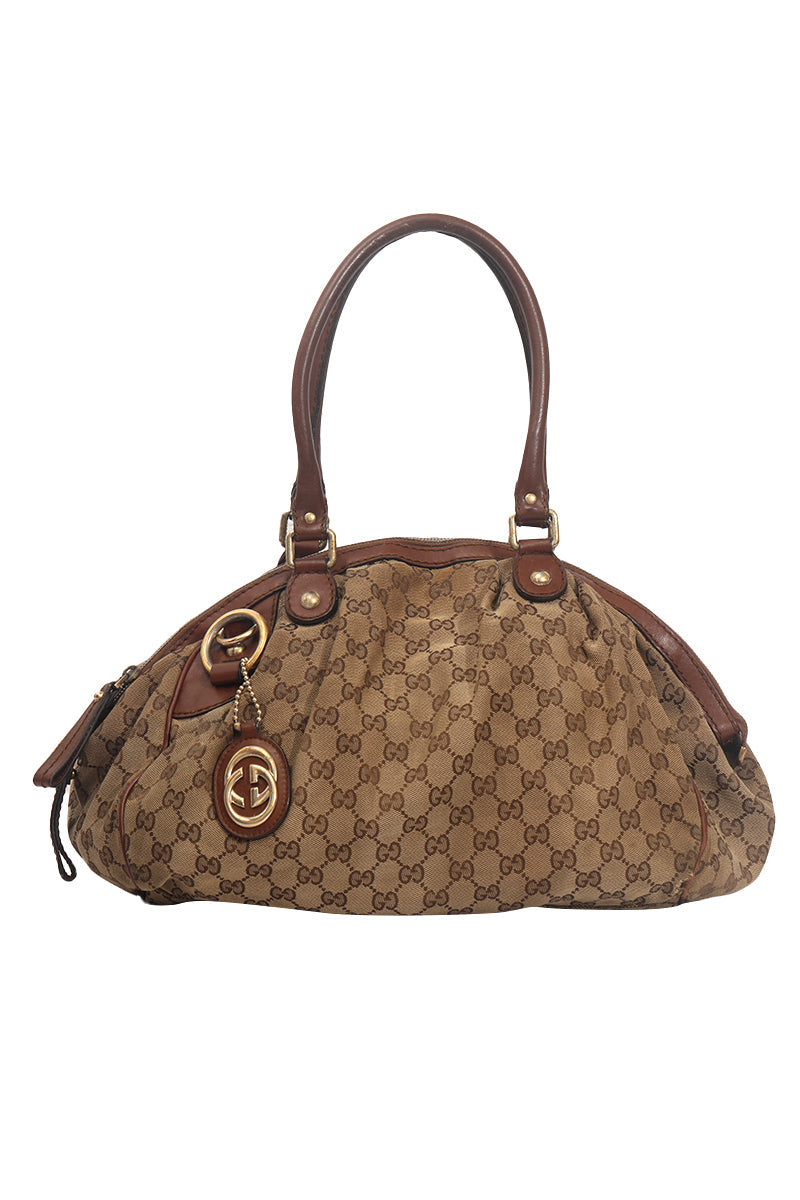 Gucci Sukey Gg Canvas Top Handle Bag 