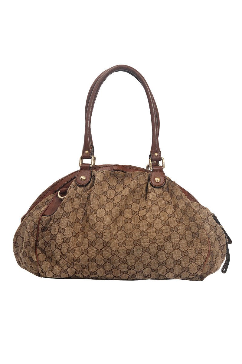 Gucci Sukey Gg Canvas Top Handle Bag 