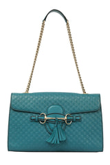 Gucci Teal Microguccissima Leather Emily Shoulder Bag Rt179-1065 
