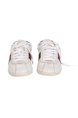 Gucci White Leather Web Ace Sneakers 
