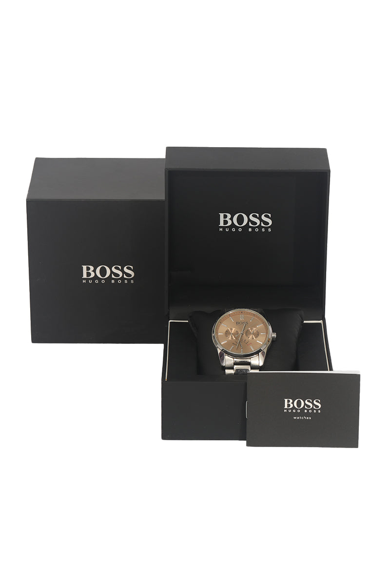 Hugo Boss Silver Tone Heritage Multi Function 42 Mm Watch 