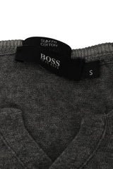 Hugo Boss Small Size V-Neck Gray Sweater 