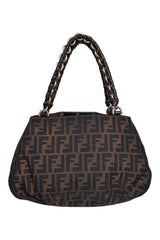 FENDI MIA ZUCCA MEDIUM CANVAS SHOULDER BAG