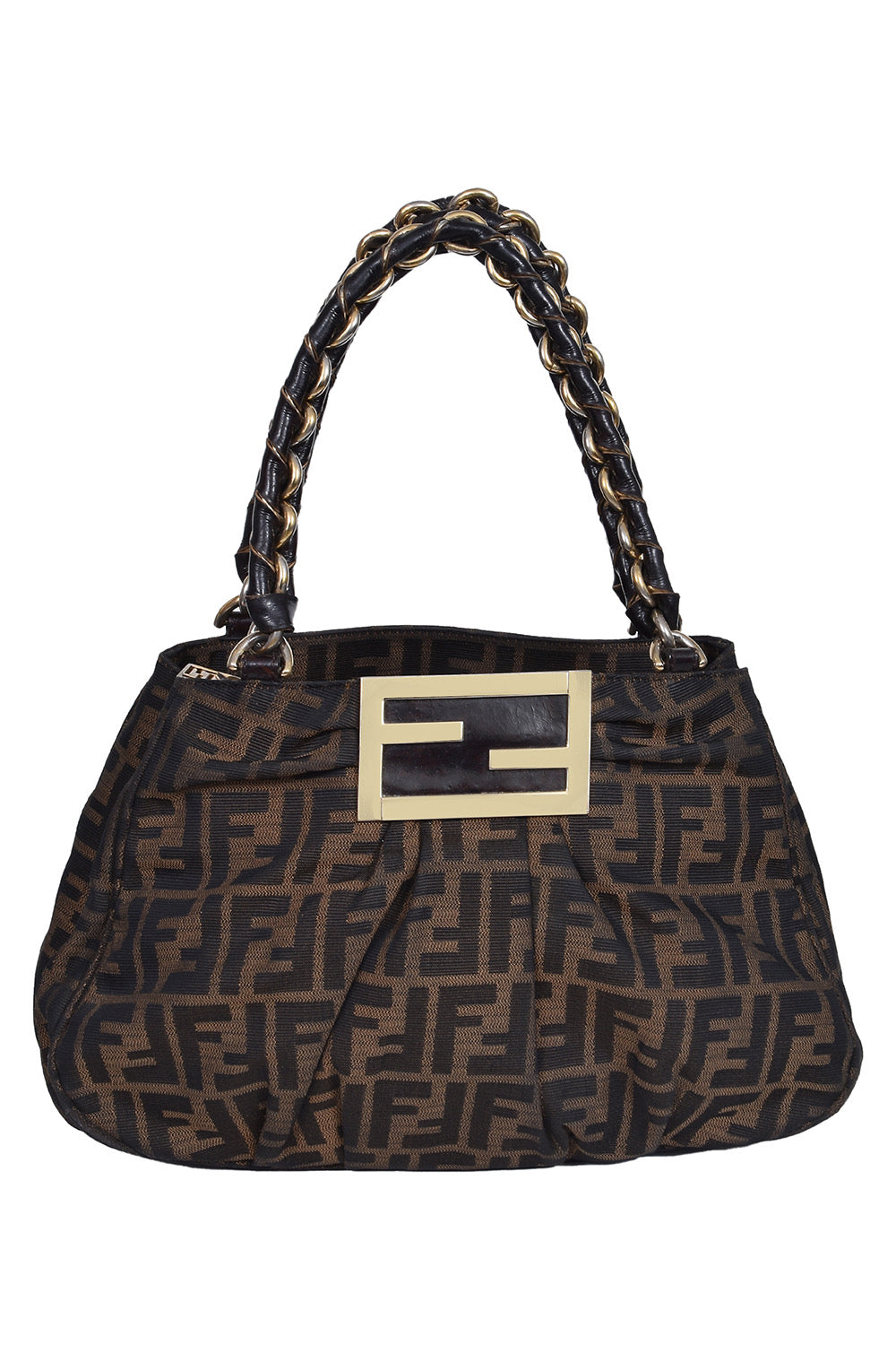 FENDI MIA ZUCCA MEDIUM CANVAS SHOULDER BAG