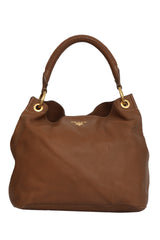Prada Brown Vitello Diano Leather Hobo Tote Bag