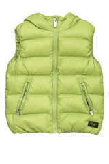 Il Gufosize 5 Green Nylon Sleeveless Kids Jacket