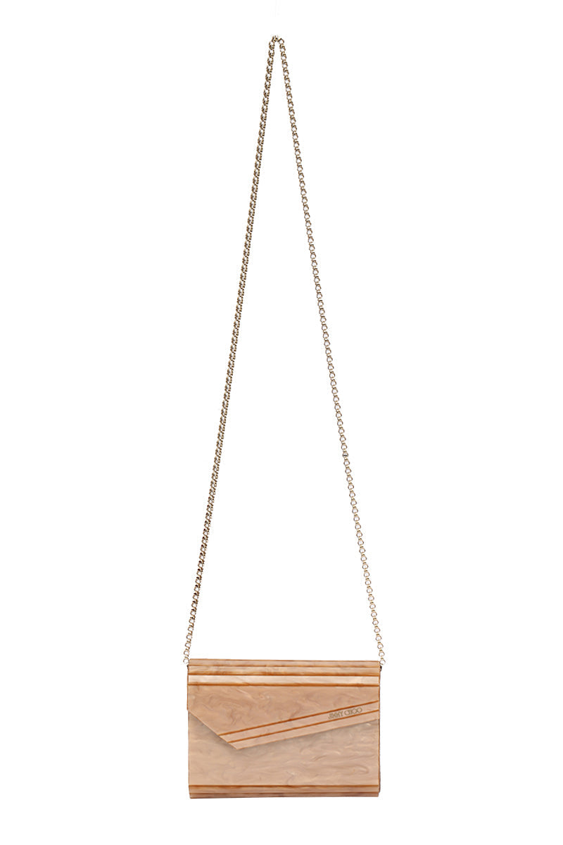 Jimmy Choo Golden Acrylic Candy Clutch 