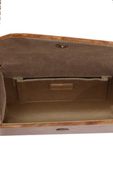 Jimmy Choo Golden Acrylic Candy Clutch 