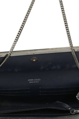 Jimmy Choo Margot Coated Glitter Anthracite Clutch 
