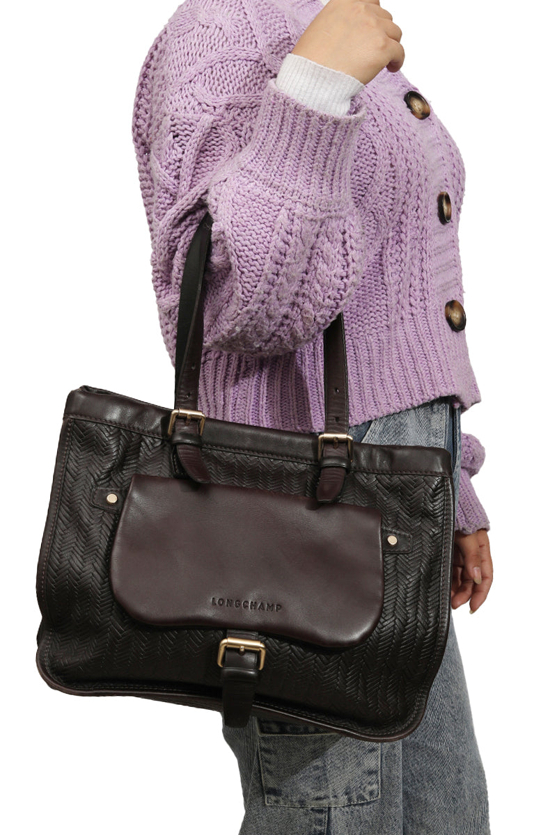 Long Champ Balzane Leather Bag 