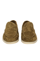 Lora Piana EU 43 Summer Walk Green Suede Men'S Loafers 