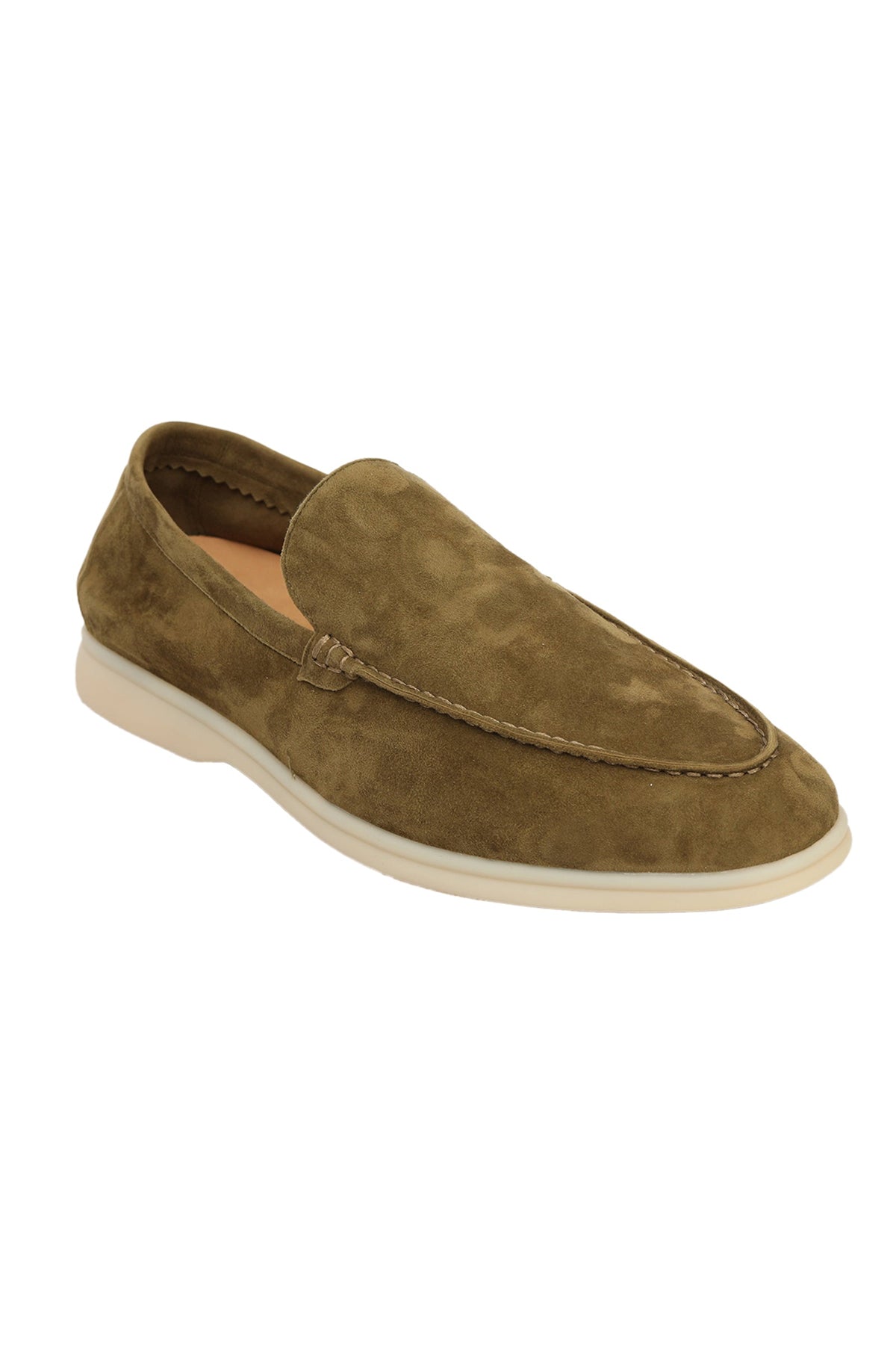Lora Piana EU 43 Summer Walk Green Suede Men'S Loafers 