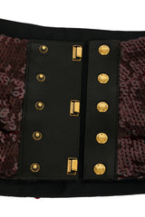 Louis Vuitton 28 Inches/70 Cms Violet Sequin Waist Belt