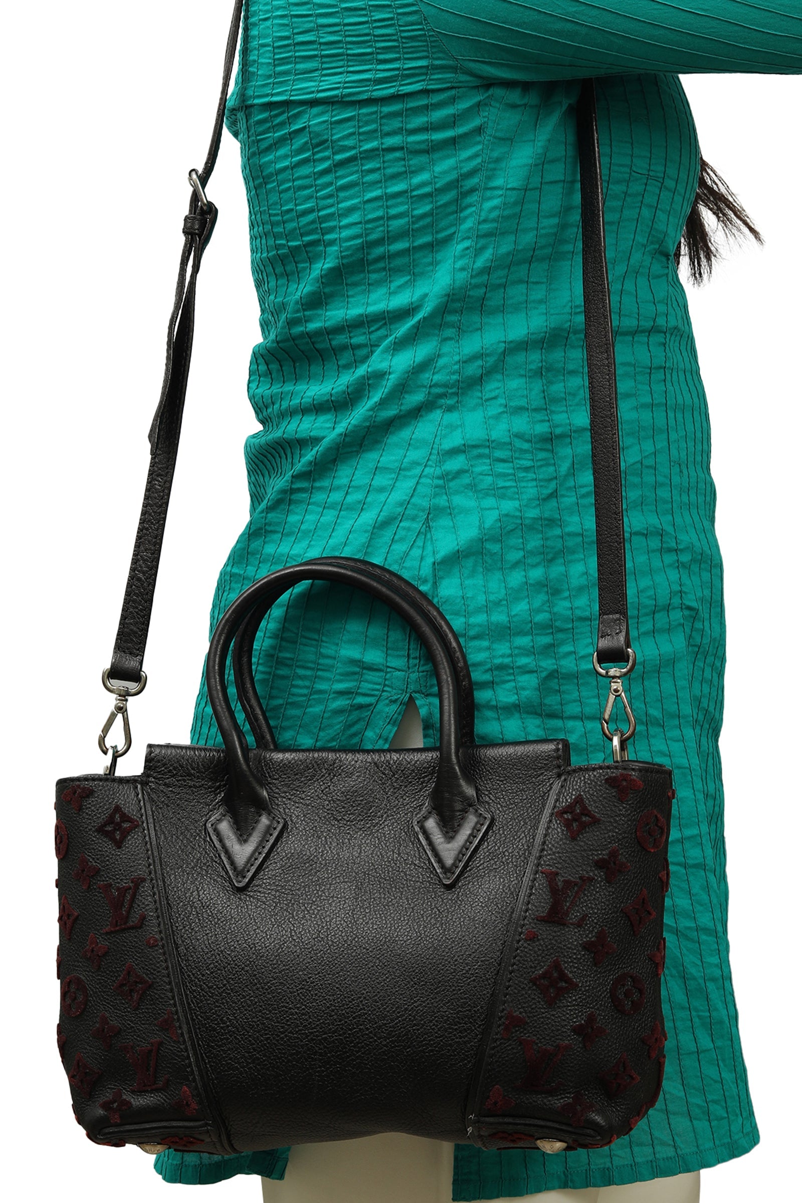 Louis Vuitton Black Orfevre And Veaucacemire Calfskin Leather Pm Tote Bag 