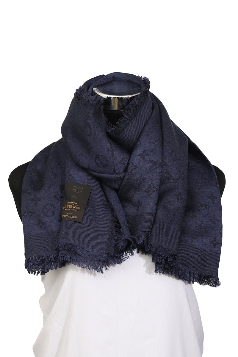Louis Vuitton Monogram Blue Shawl 