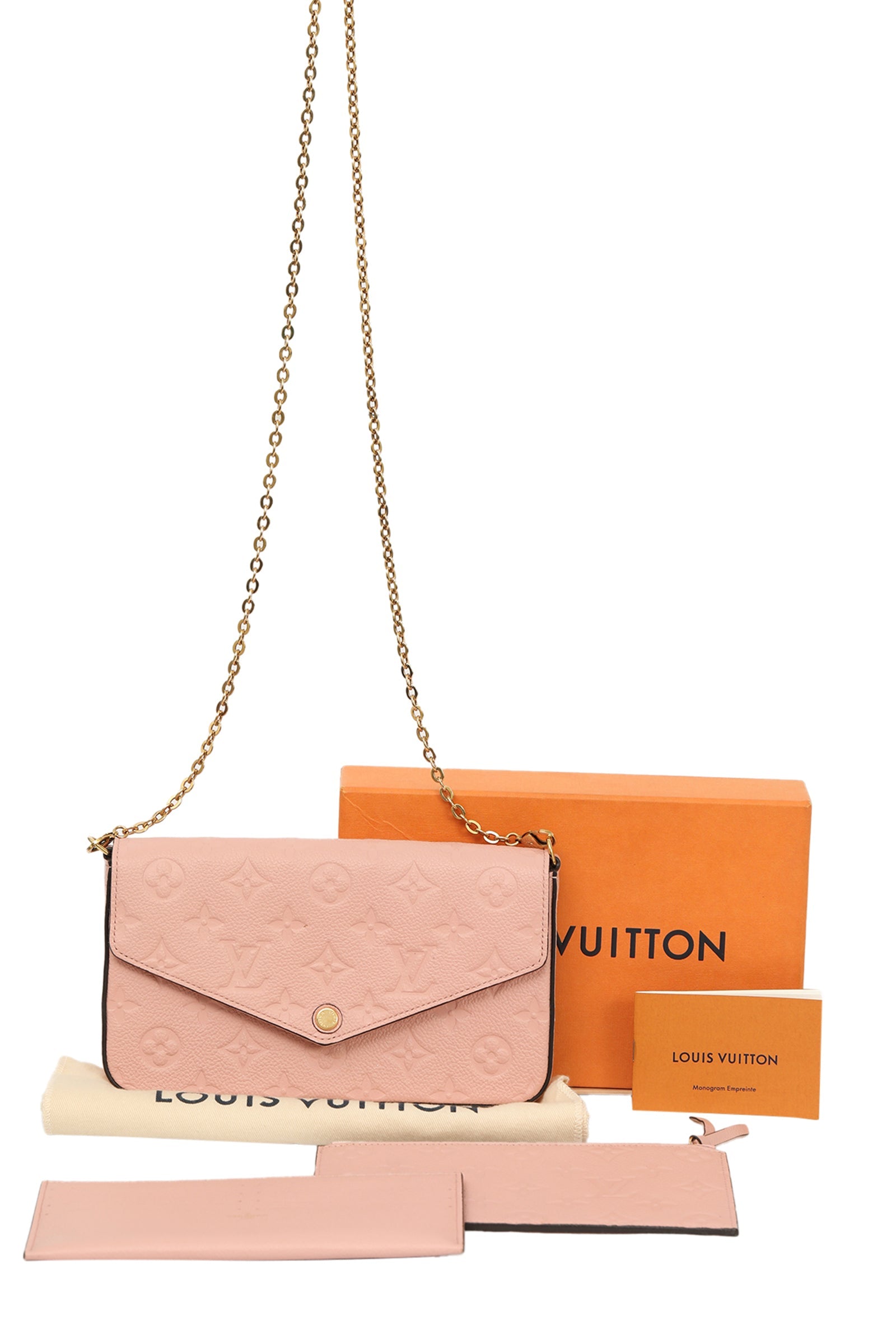Louis Vuitton Pochette Felicie Empreinte Leather Sling Bag 