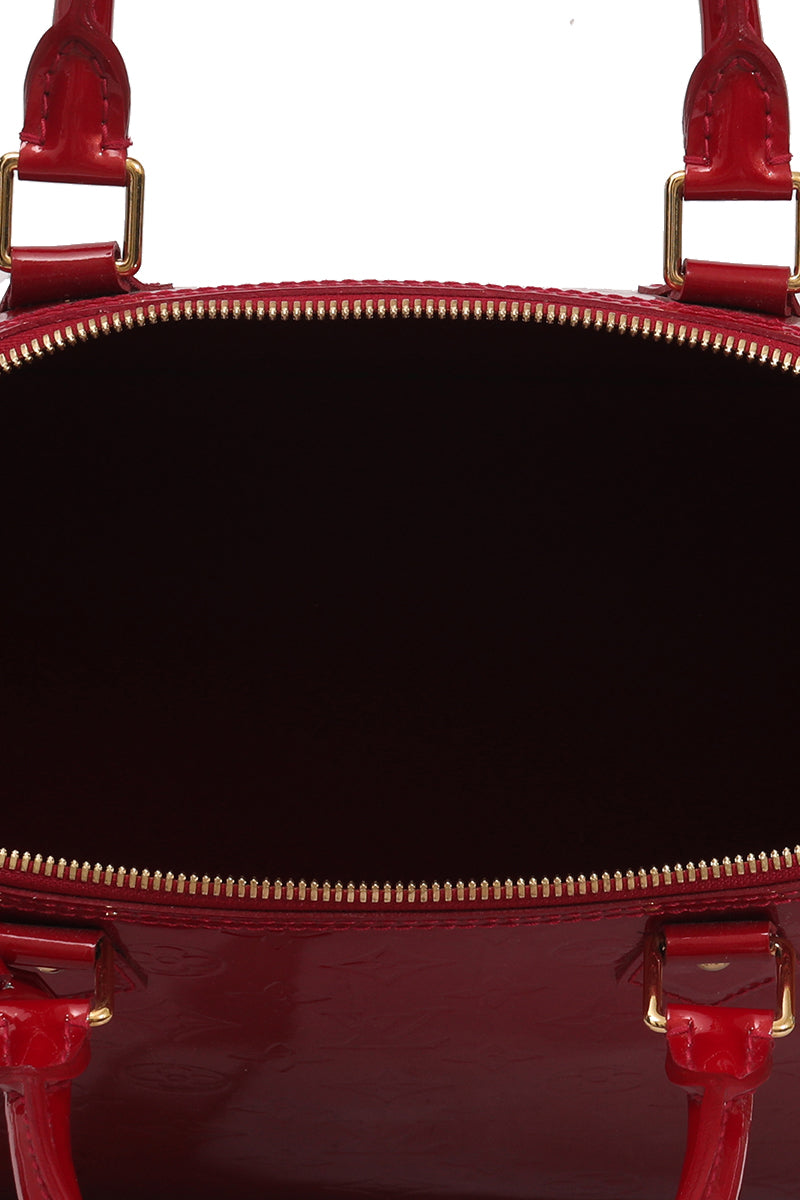 Louis Vuitton Red Monogram Vernis Alma Gm Bag 