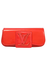 Louis Vuitton Sobe Red Patent Leather Clutch 