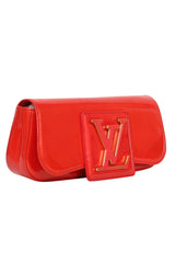 Louis Vuitton Sobe Red Patent Leather Clutch 