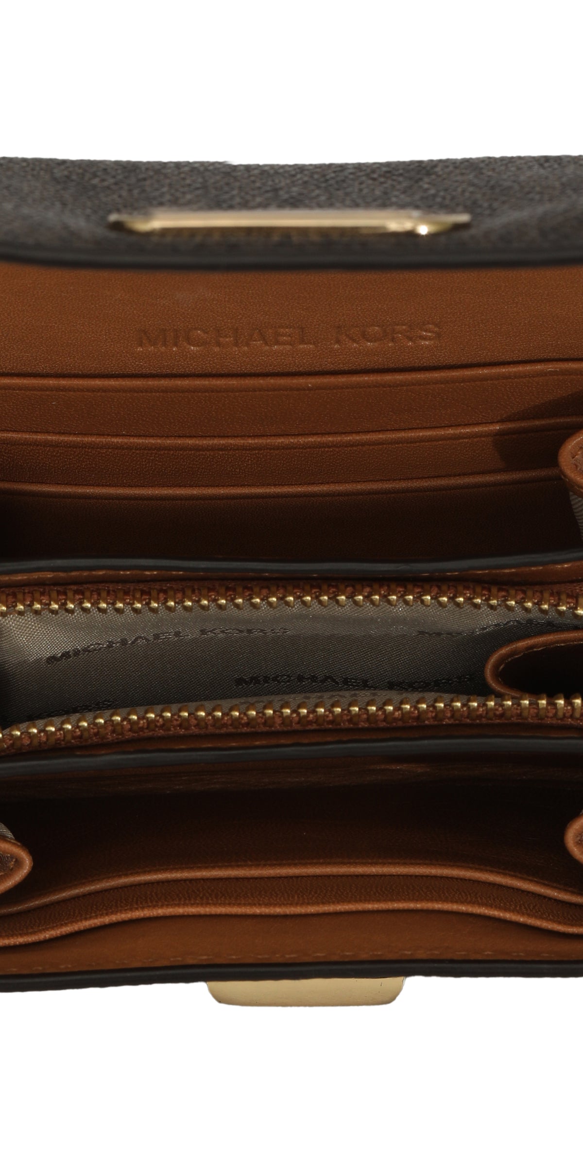 Michael Kors Brown Monogram Fulton Wallet 