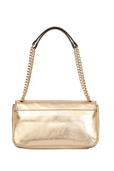 Michael Kors Gold Leather Fulton Shoulder Bag Rt175-10 