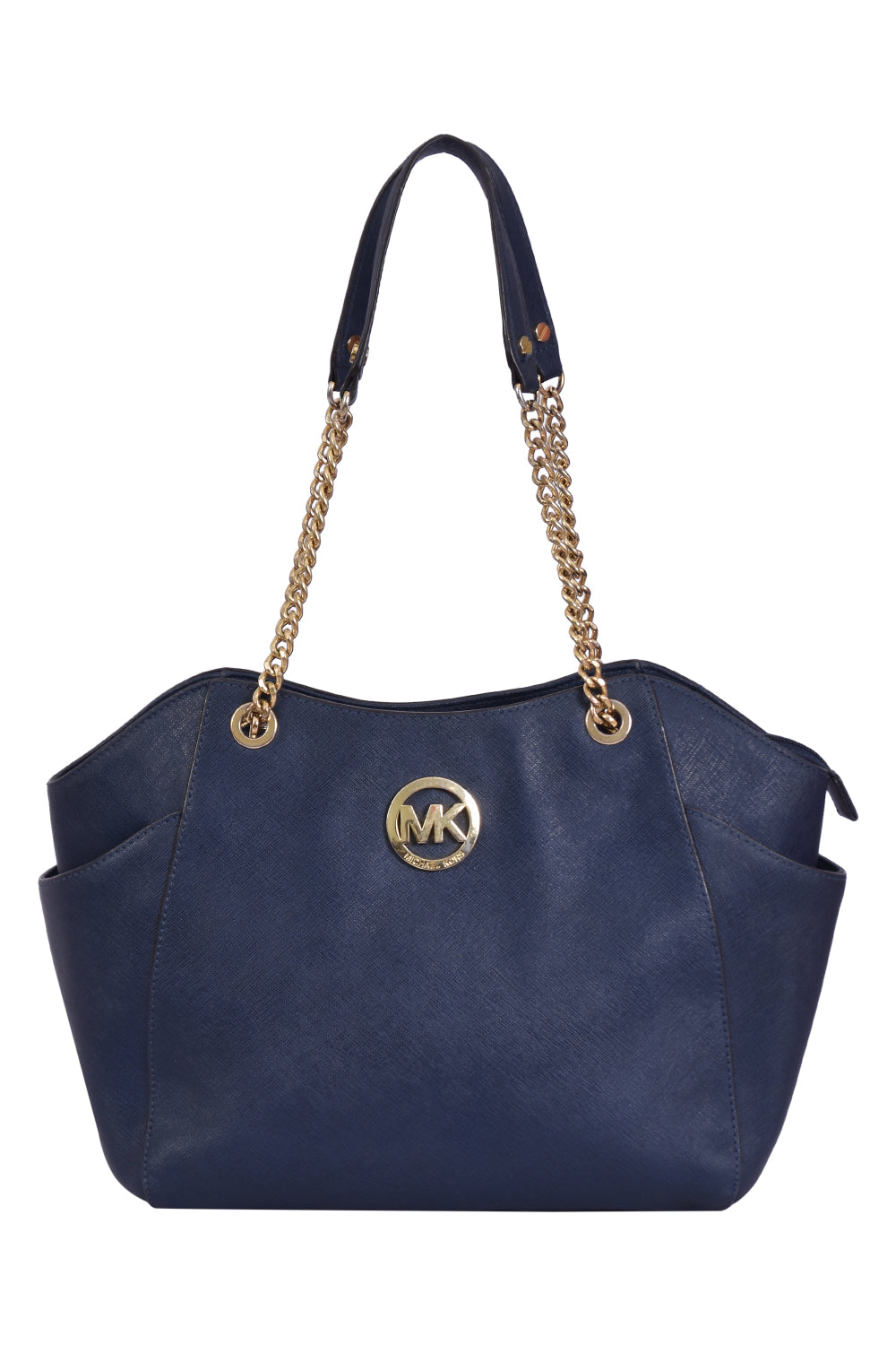 Michael Kors Jet Set Saffiano Leather Blue Travel Shoulder Bag 