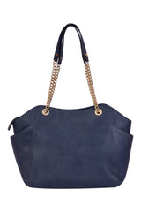 Michael Kors Jet Set Saffiano Leather Blue Travel Shoulder Bag 