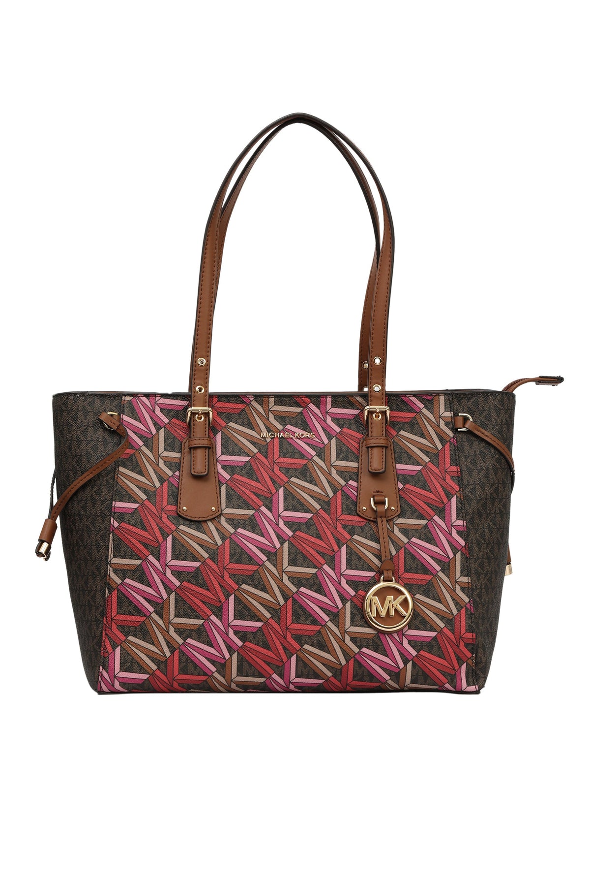 Michael Kors Multi Color Monogram Tote Bag 