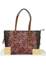 Michael Kors Multi Color Monogram Tote Bag 