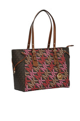 Michael Kors Multi Color Monogram Tote Bag 