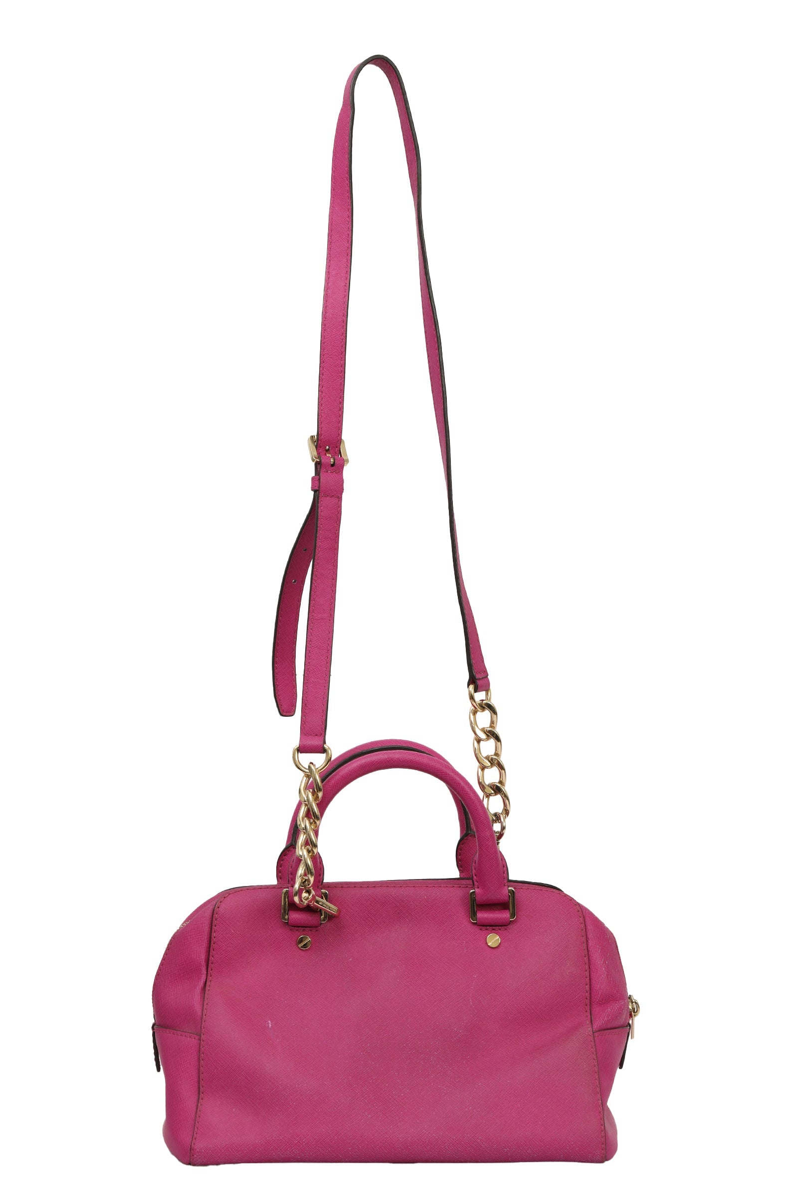 Michael Kors Pink Leather Cindy Dome Bag 
