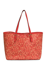 Michael Kors Red Toggle Tote Bag 