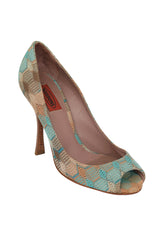 Missoni EU 38 Blue Peep Toes 