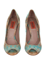 Missoni EU 38 Blue Peep Toes 