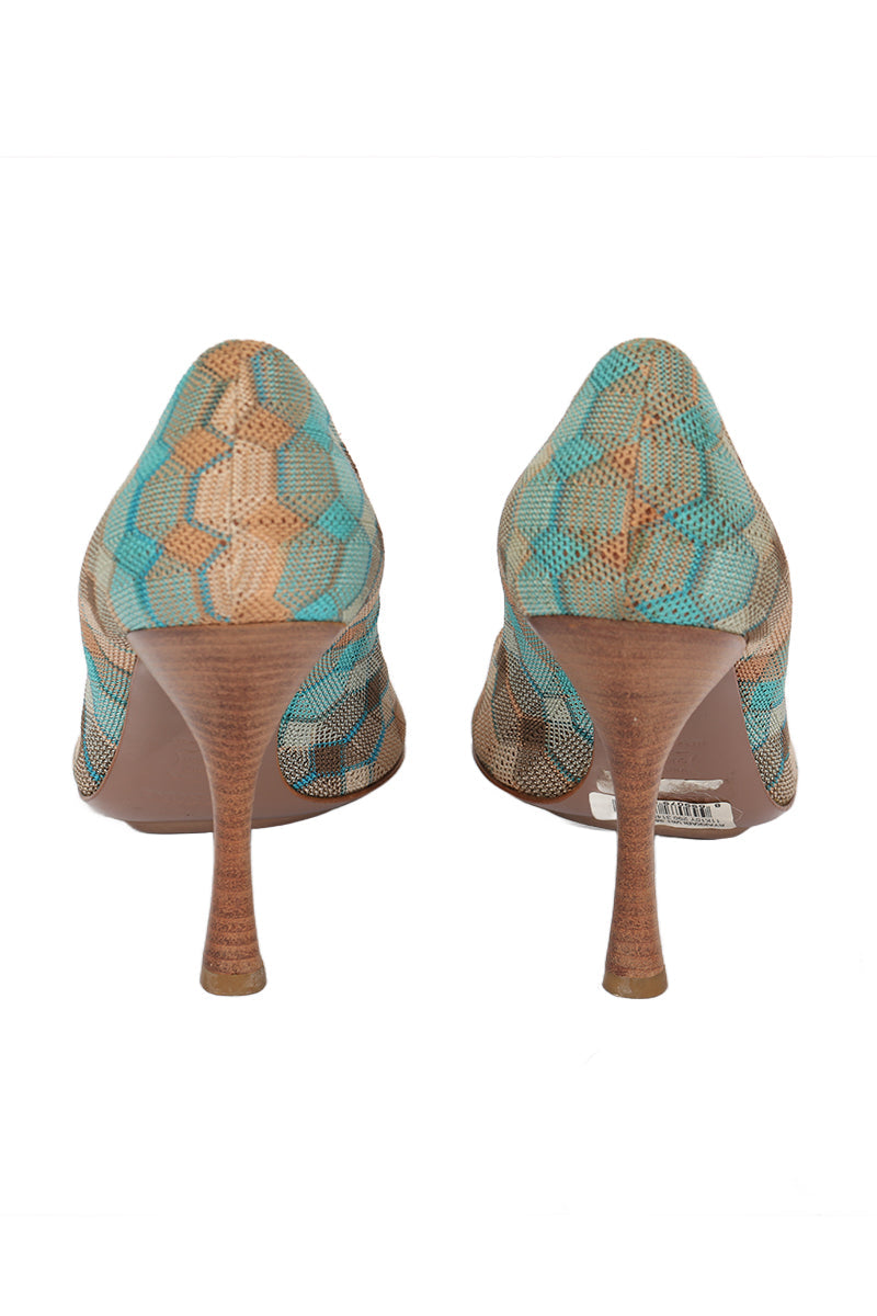 Missoni EU 38 Blue Peep Toes 