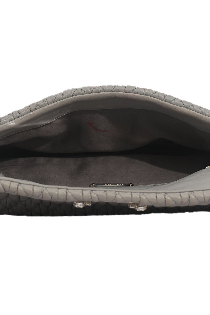 Miu Miu Matelasse Grey Shoulder Bag 