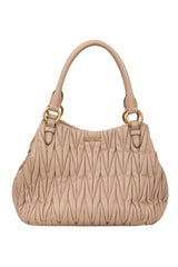 Miu Miu Nappa Matelasse Cammeo Leather Tote Bag 