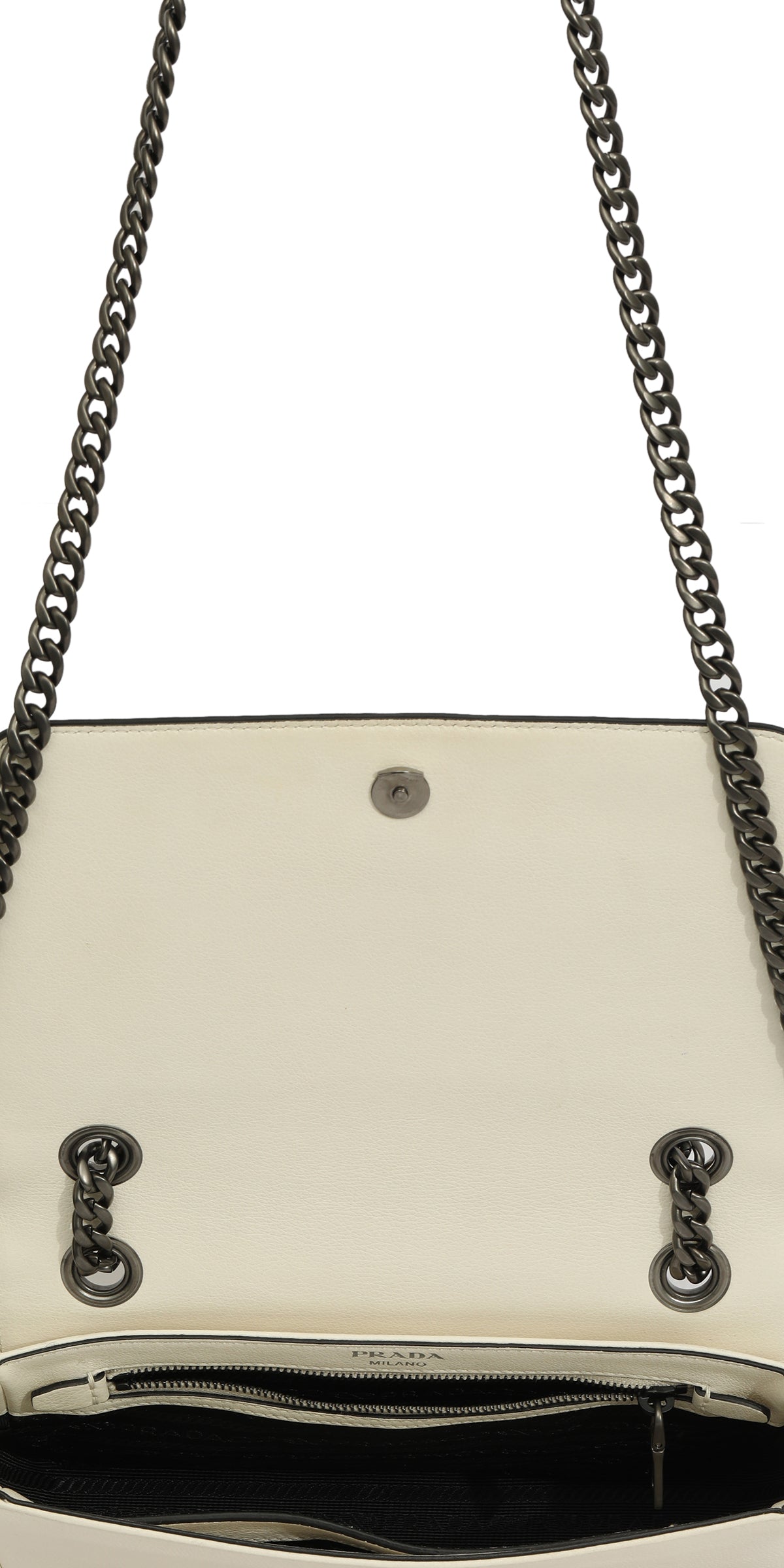Prada White Studded Sling Bag 