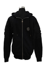 Philipp Plein Size S Logo Black Zipper 