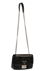 Prada Diagrammepatent Leather Handbag 