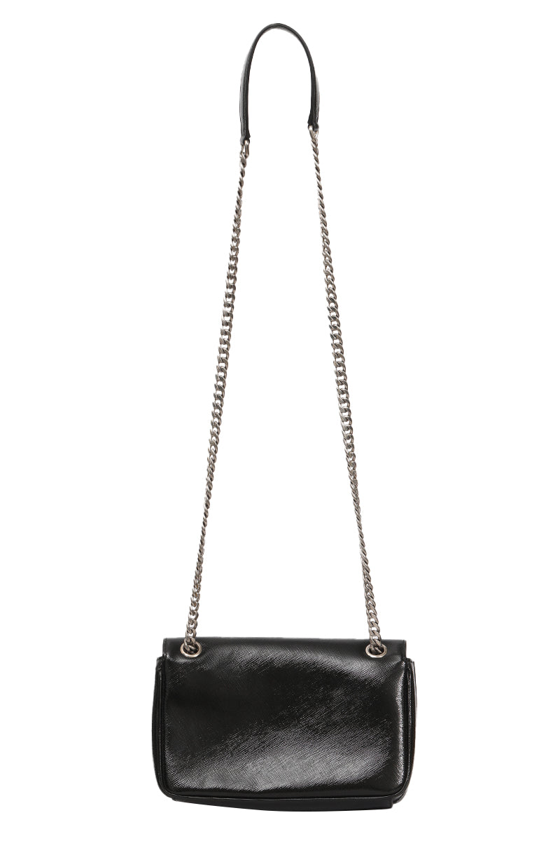 Prada Diagrammepatent Leather Handbag 